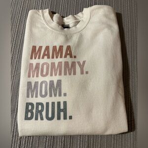 Gildan Heavy Blend mama.mommy.mom.bruh crewneck sweatshirt sz med